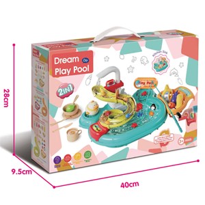 اسباب بازی سینک ظرفشویی و سرسره ماهی آبی Dream Play Pool 2 in 1_اسباب بازی لوازم خانگی